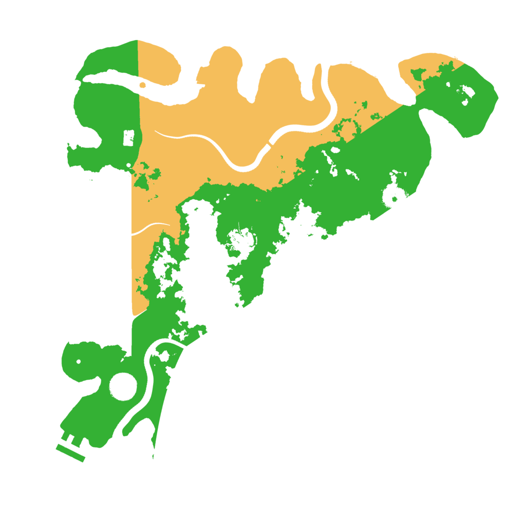 Biome Rust Map: Procedural Map, Size: 3500, Seed: 740277476