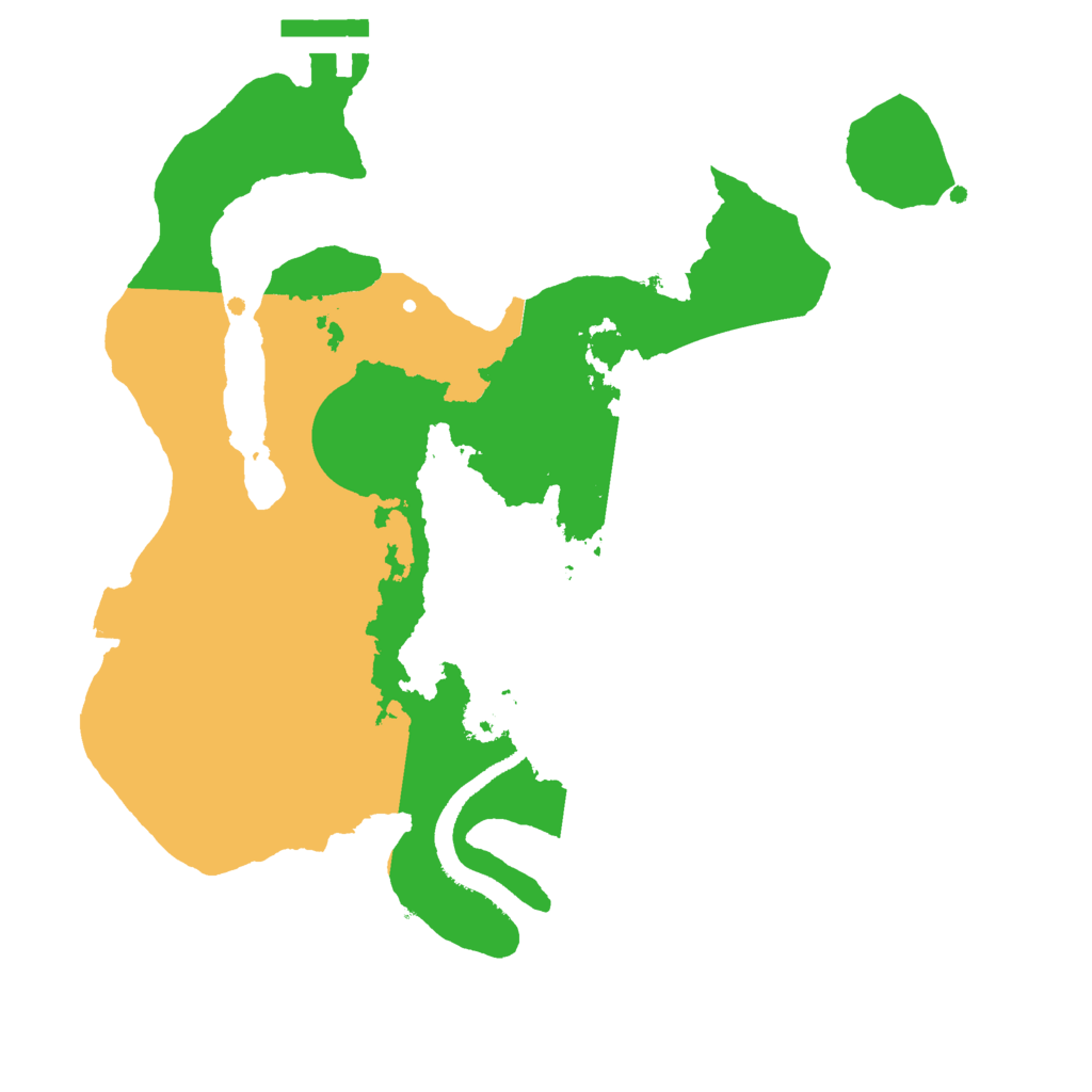 Biome Rust Map: Procedural Map, Size: 2500, Seed: 539684