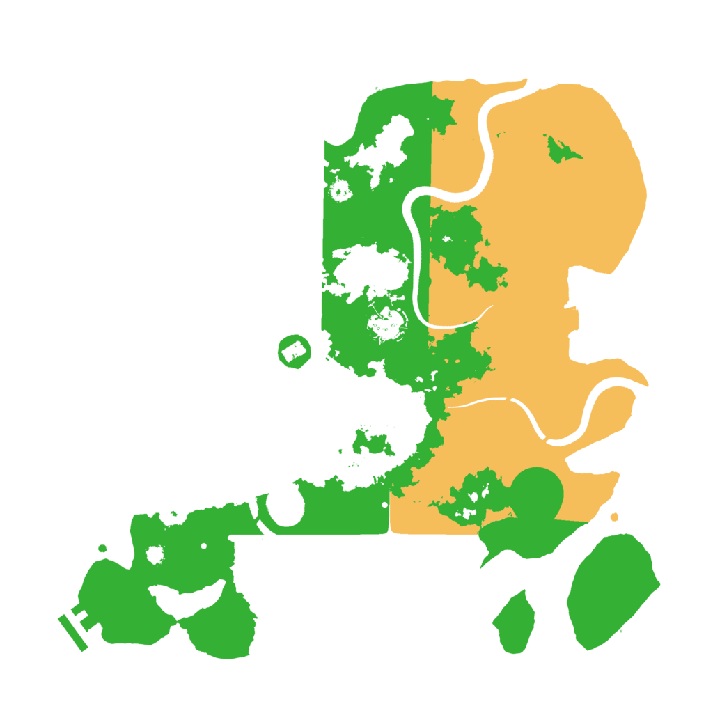 Biome Rust Map: Procedural Map, Size: 3500, Seed: 769423673