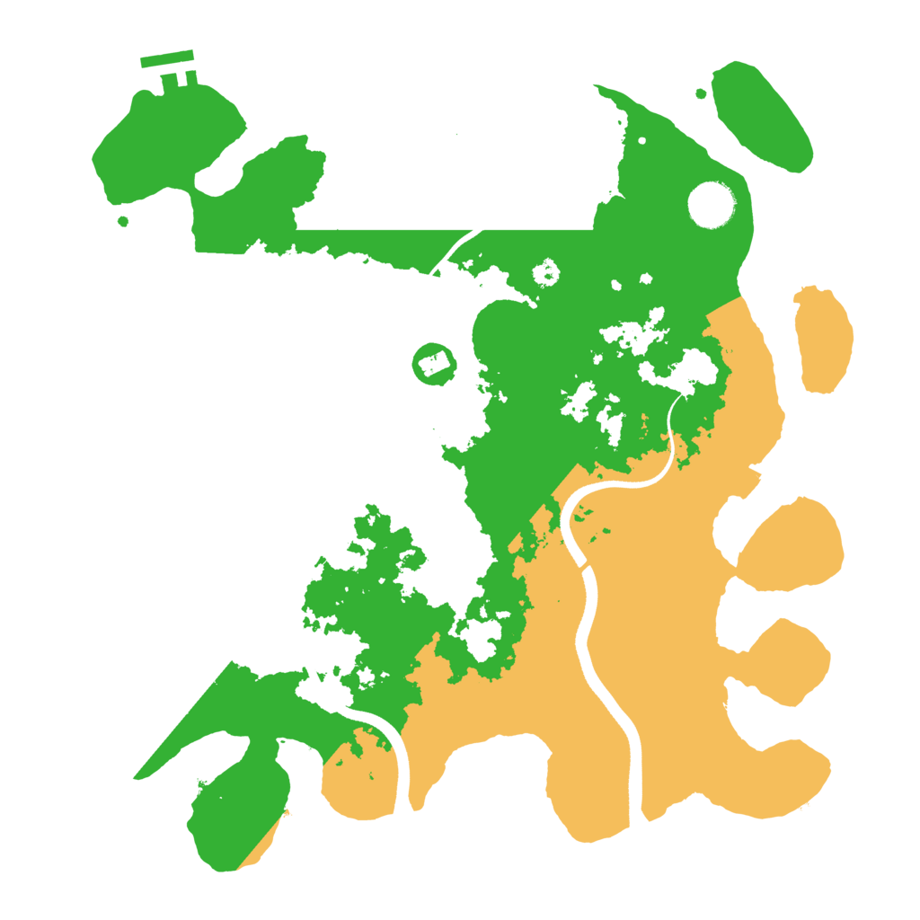Biome Rust Map: Procedural Map, Size: 3500, Seed: 779614179