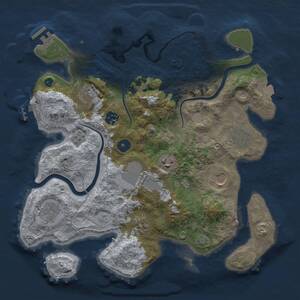 Thumbnail Rust Map: Procedural Map, Size: 3500, Seed: 651617733, 15 Monuments