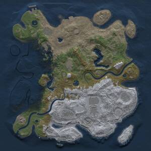 Thumbnail Rust Map: Procedural Map, Size: 4000, Seed: 166119989, 16 Monuments