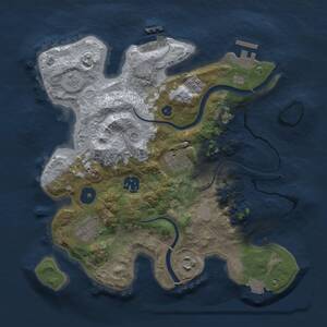 Thumbnail Rust Map: Procedural Map, Size: 3000, Seed: 145687, 11 Monuments