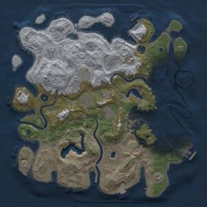 Thumbnail Rust Map: Procedural Map, Size: 4000, Seed: 9760423, 15 Monuments