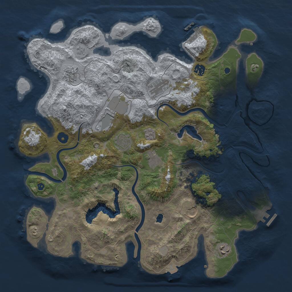 Rust Map: Procedural Map, Size: 4000, Seed: 9760423, 15 Monuments