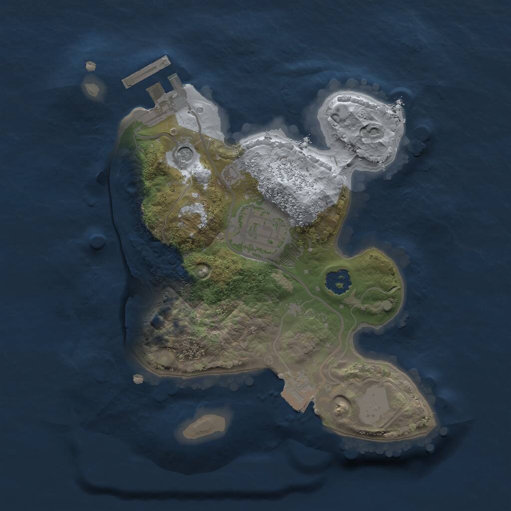 Rust Map: Procedural Map, Size: 2000, Seed: 479564702, 4 Monuments