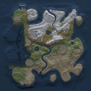 Thumbnail Rust Map: Procedural Map, Size: 3000, Seed: 1779823344, 12 Monuments