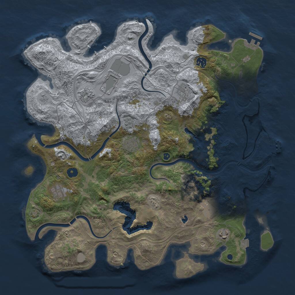 Rust Map: Procedural Map, Size: 4250, Seed: 22185, 15 Monuments