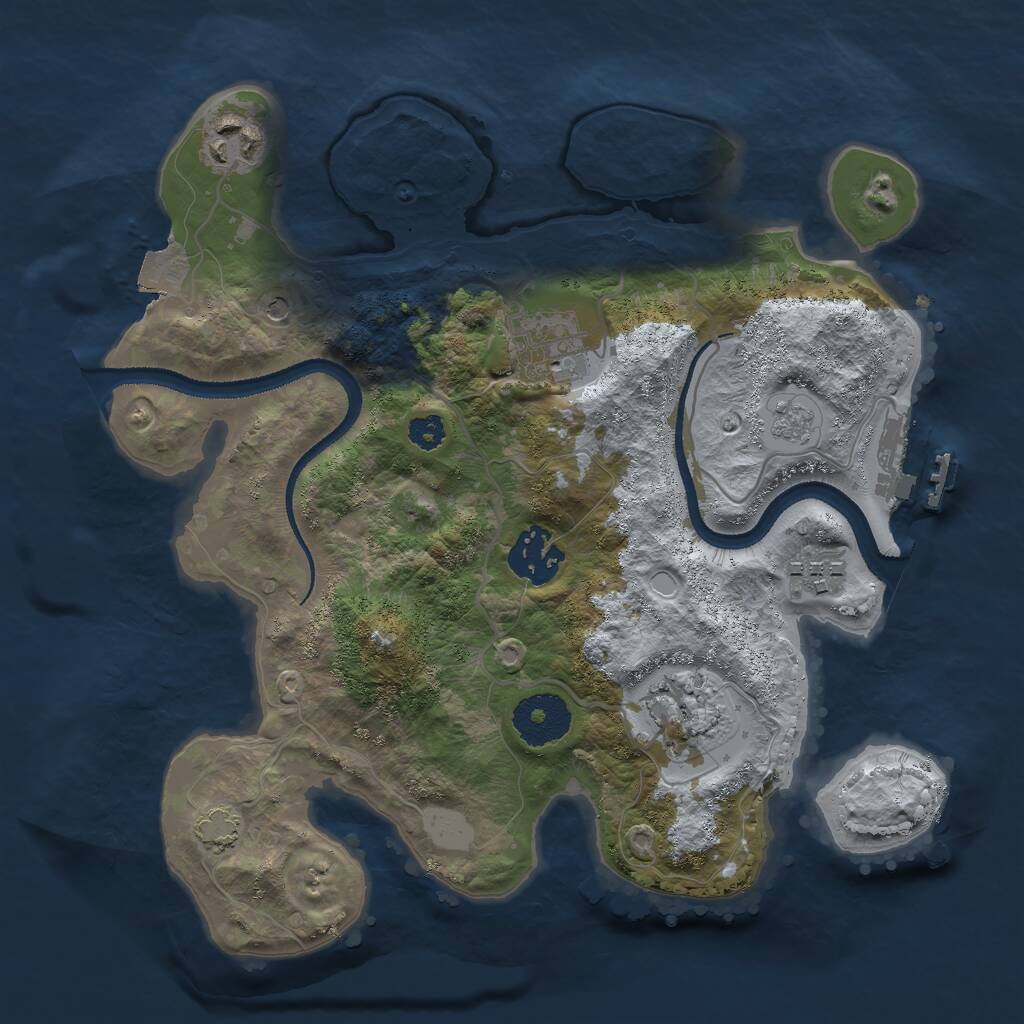 Rust Map: Procedural Map, Size: 2850, Seed: 61902, 10 Monuments
