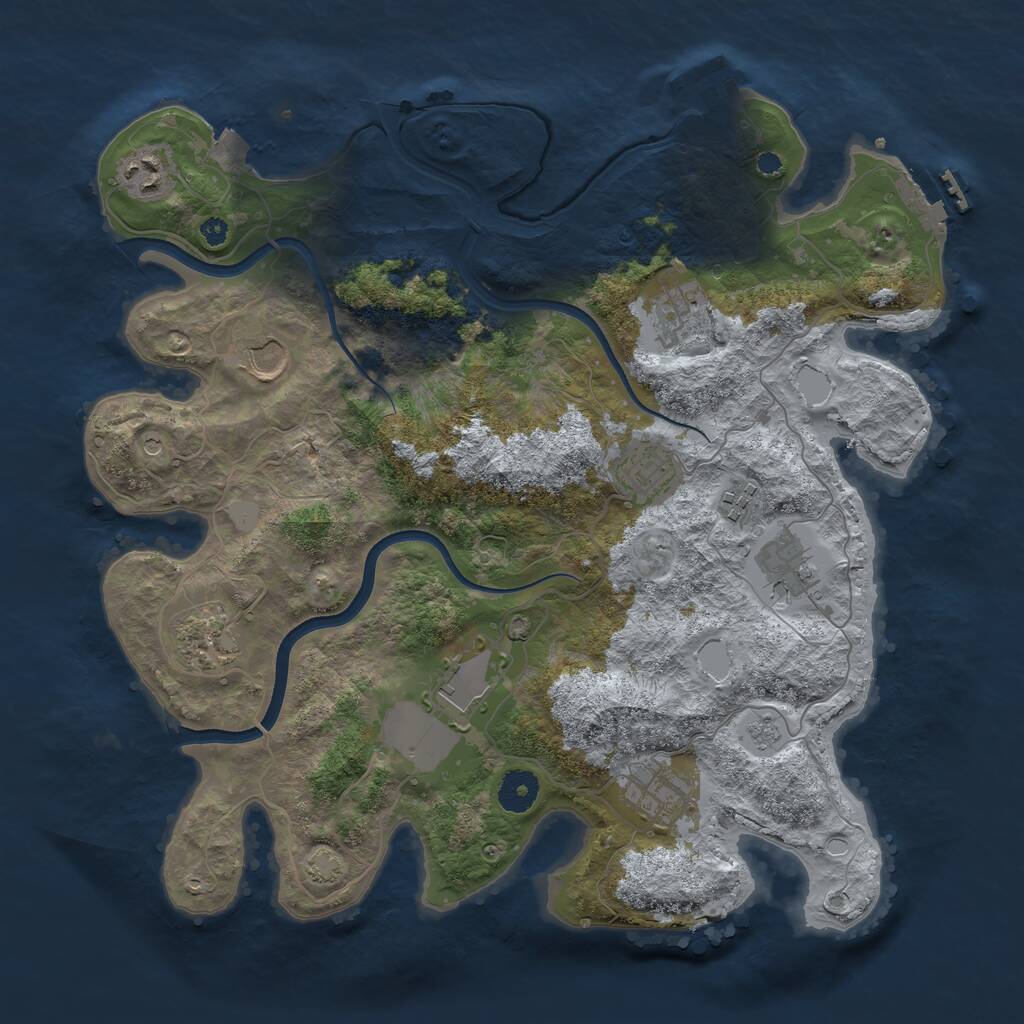 Rust Map: Procedural Map, Size: 3700, Seed: 153415, 15 Monuments