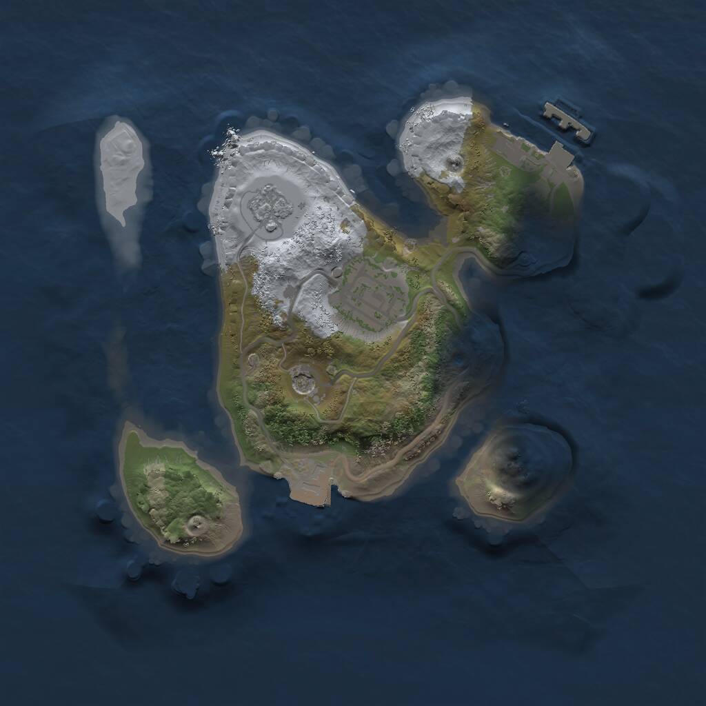 Rust Map: Procedural Map, Size: 2000, Seed: 884186737, 5 Monuments