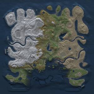 Thumbnail Rust Map: Procedural Map, Size: 4250, Seed: 921500635, 15 Monuments