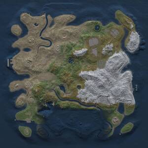 Thumbnail Rust Map: Procedural Map, Size: 4000, Seed: 2003291120, 15 Monuments