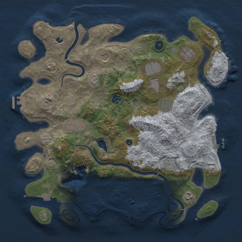 Rust Map: Procedural Map, Size: 4000, Seed: 2003291120, 15 Monuments