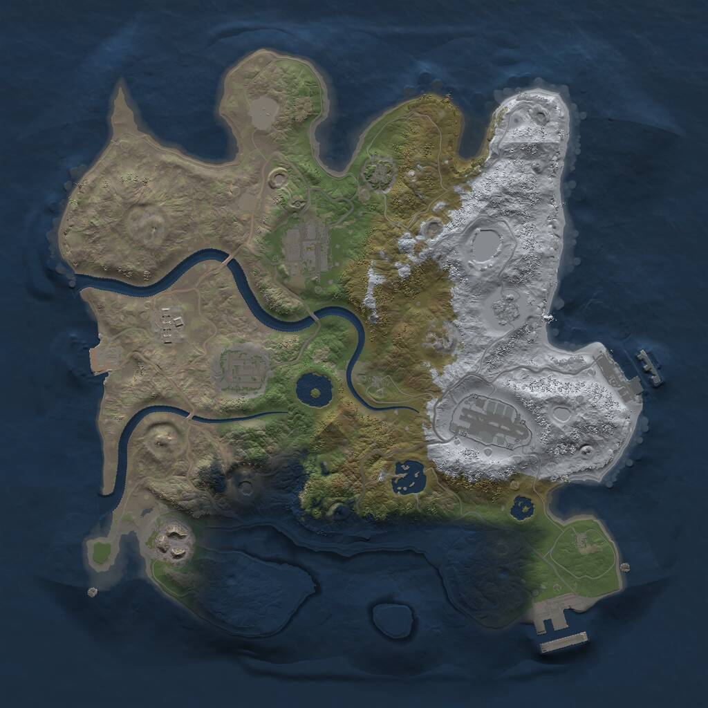 Rust Map: Procedural Map, Size: 3000, Seed: 11946, 12 Monuments