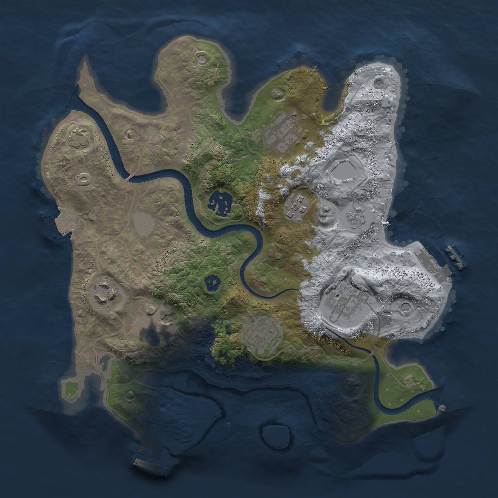 Rust Map: Procedural Map, Size: 3000, Seed: 11946, 13 Monuments