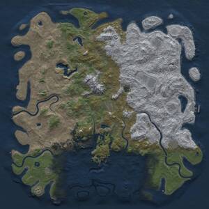 Thumbnail Rust Map: Procedural Map, Size: 6000, Seed: 1659906466, 17 Monuments