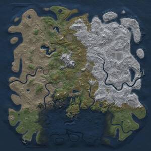 Thumbnail Rust Map: Procedural Map, Size: 6000, Seed: 1659906466, 17 Monuments