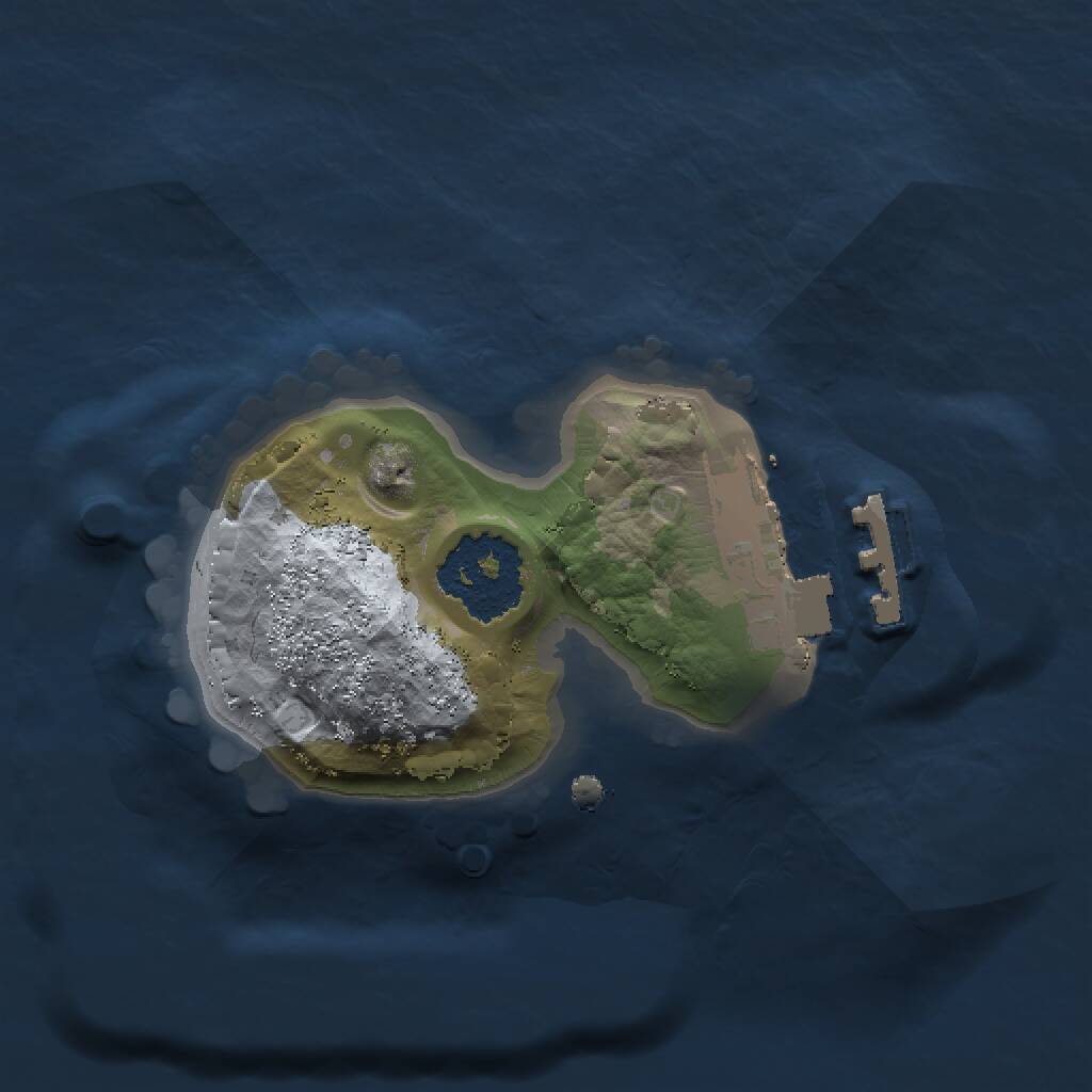 Rust Map: Procedural Map, Size: 1300, Seed: 244485, 2 Monuments