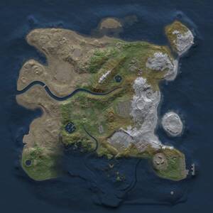 Thumbnail Rust Map: Procedural Map, Size: 3000, Seed: 83404, 12 Monuments