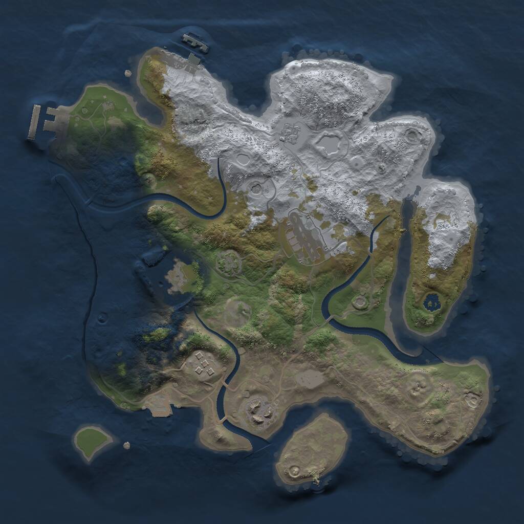 Rust Map: Procedural Map, Size: 3000, Seed: 792637655, 10 Monuments