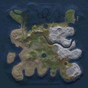 Thumbnail Rust Map: Procedural Map, Size: 3000, Seed: 13335, 10 Monuments
