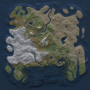 Thumbnail Rust Map: Procedural Map, Size: 4800, Seed: 689138437, 17 Monuments