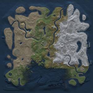 Thumbnail Rust Map: Procedural Map, Size: 4500, Seed: 4586, 16 Monuments