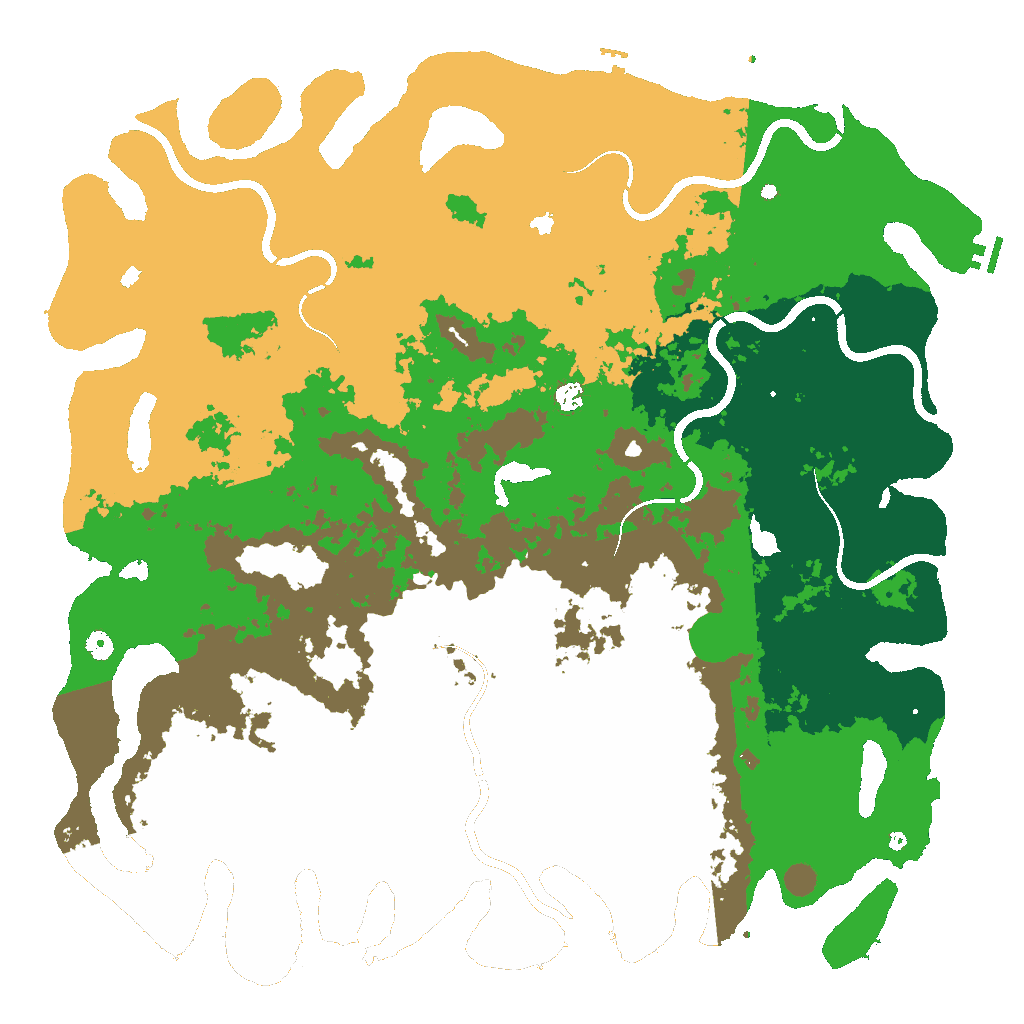 Biome Rust Map: Procedural Map, Size: 5500, Seed: 309302408