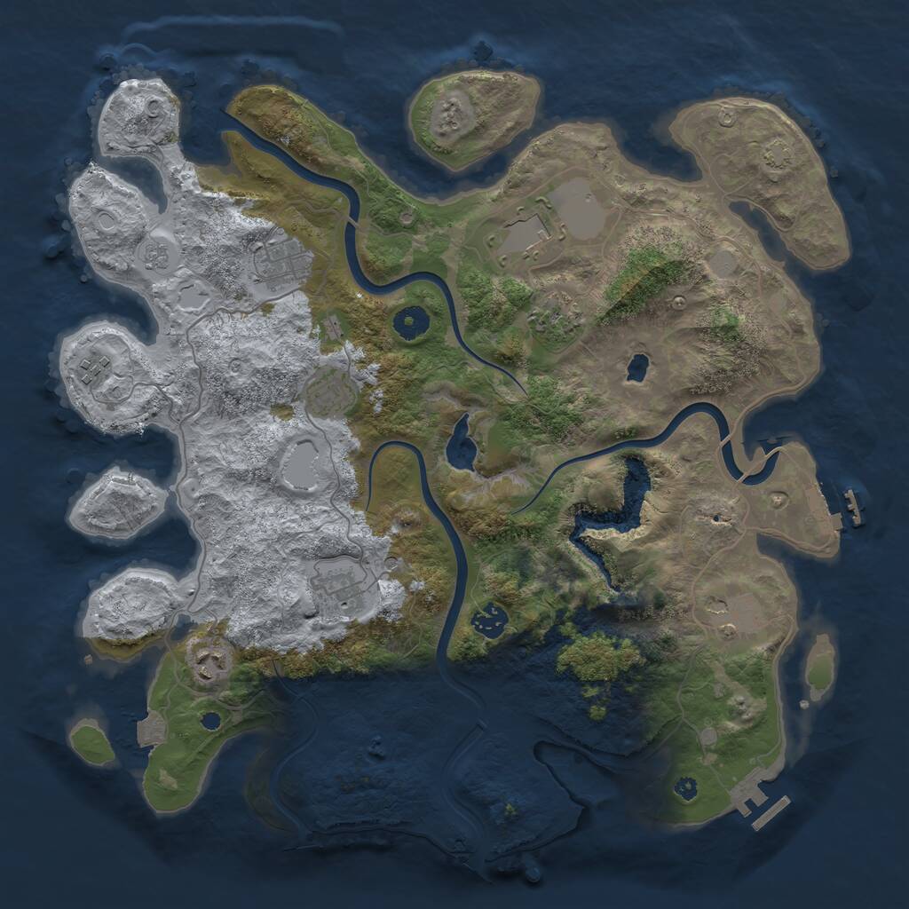 Rust Map: Procedural Map, Size: 4000, Seed: 661515970, 15 Monuments