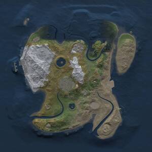 Thumbnail Rust Map: Procedural Map, Size: 2500, Seed: 39281, 6 Monuments