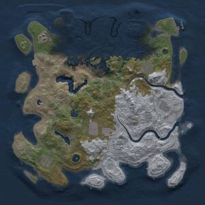 Thumbnail Rust Map: Procedural Map, Size: 4000, Seed: 72181188, 15 Monuments