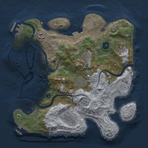 Thumbnail Rust Map: Procedural Map, Size: 3000, Seed: 41658, 12 Monuments