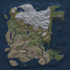 Thumbnail Rust Map: Procedural Map, Size: 4250, Seed: 1672644627, 17 Monuments