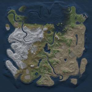 Thumbnail Rust Map: Procedural Map, Size: 4250, Seed: 30278, 17 Monuments