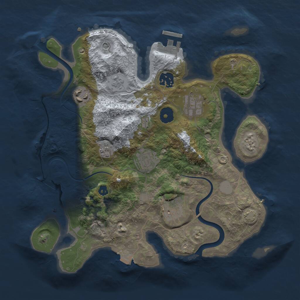Rust Map: Procedural Map, Size: 3000, Seed: 67382, 11 Monuments