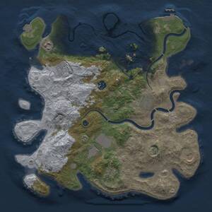 Thumbnail Rust Map: Procedural Map, Size: 3650, Seed: 1609533208, 13 Monuments