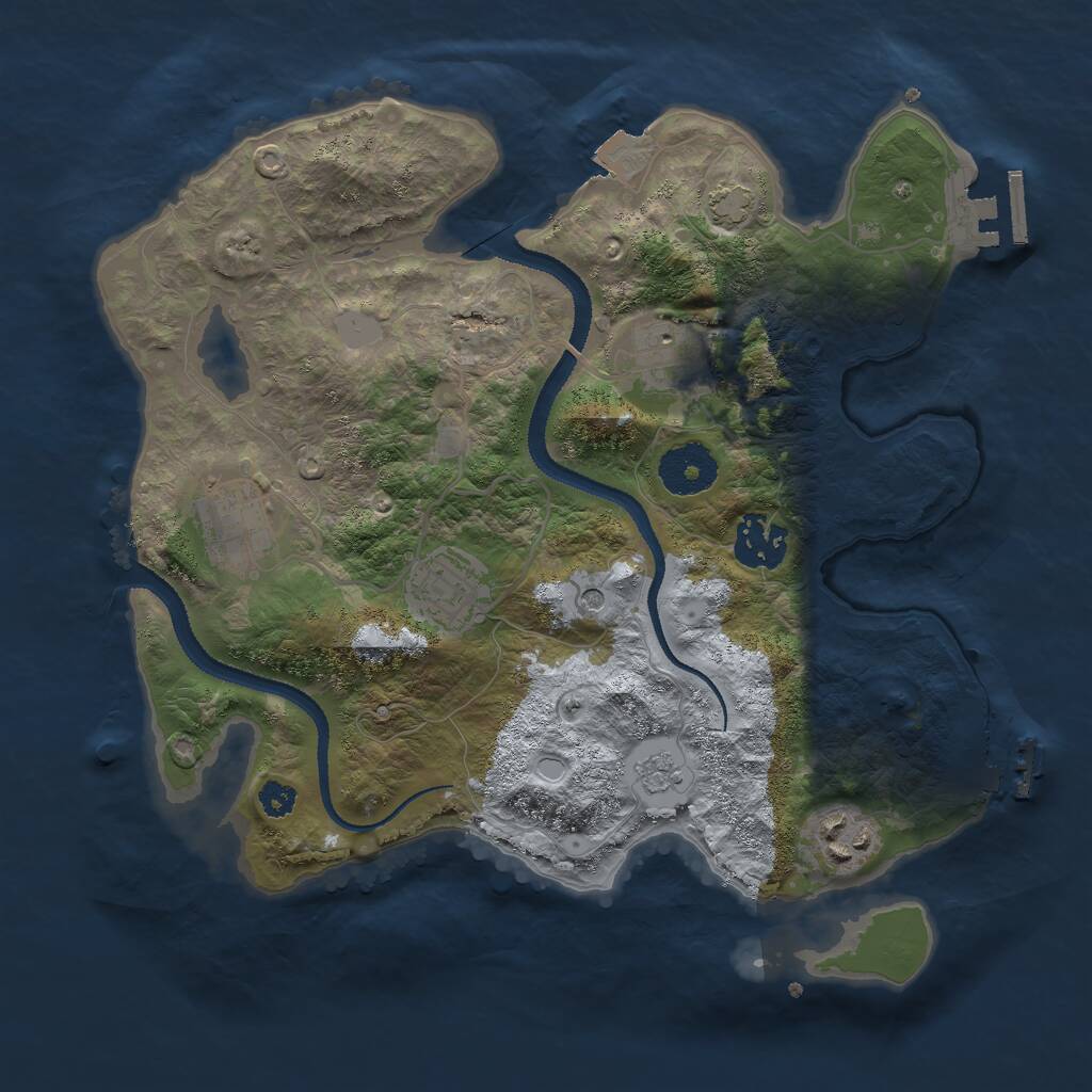Rust Map: Procedural Map, Size: 3000, Seed: 8316, 11 Monuments
