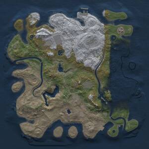 Thumbnail Rust Map: Procedural Map, Size: 4000, Seed: 993697747, 14 Monuments