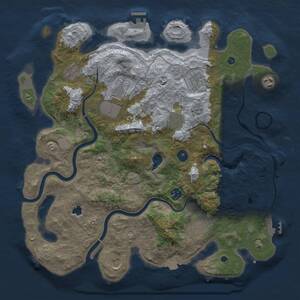 Thumbnail Rust Map: Procedural Map, Size: 4000, Seed: 113672665, 16 Monuments