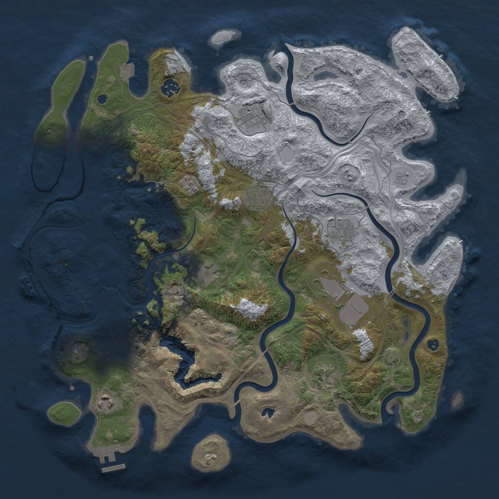 Rust Map: Procedural Map, Size: 4250, Seed: 14288, 15 Monuments