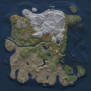 Thumbnail Rust Map: Procedural Map, Size: 4000, Seed: 25601215, 16 Monuments