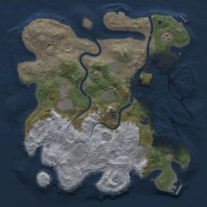 Thumbnail Rust Map: Procedural Map, Size: 3800, Seed: 1433055033, 16 Monuments