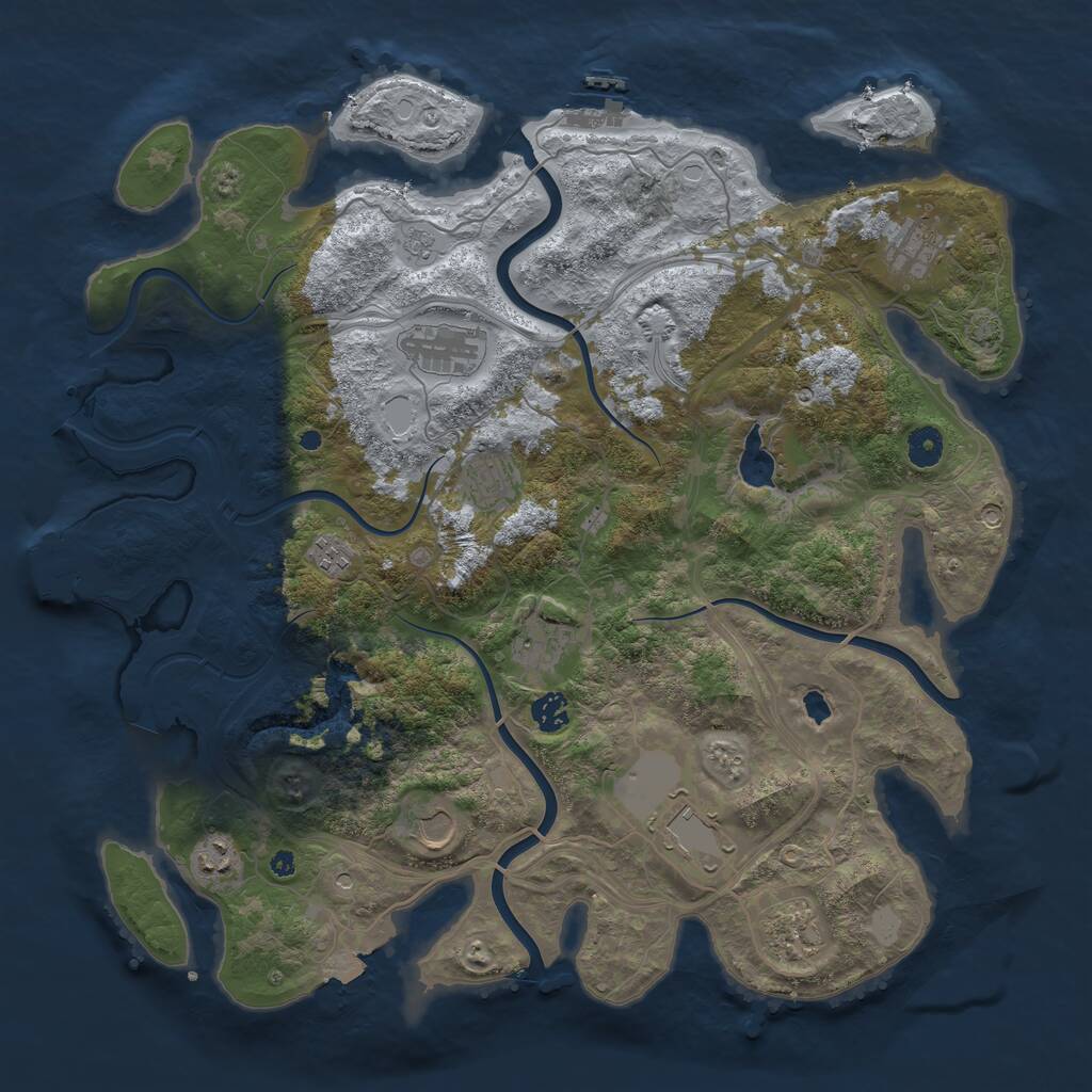 Rust Map: Procedural Map, Size: 4250, Seed: 26158419, 16 Monuments