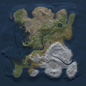 Thumbnail Rust Map: Procedural Map, Size: 3000, Seed: 265631171, 12 Monuments