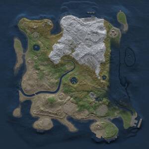 Thumbnail Rust Map: Procedural Map, Size: 3250, Seed: 608171127, 13 Monuments