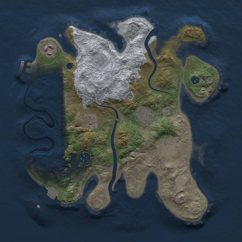 Rust Map: Procedural Map, Size: 3000, Seed: 21426, 11 Monuments