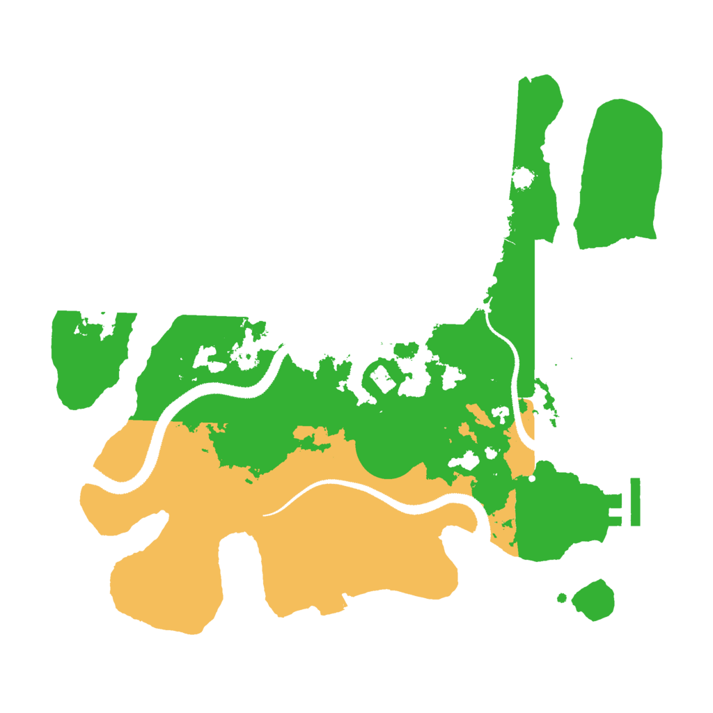 Biome Rust Map: Procedural Map, Size: 3000, Seed: 48877