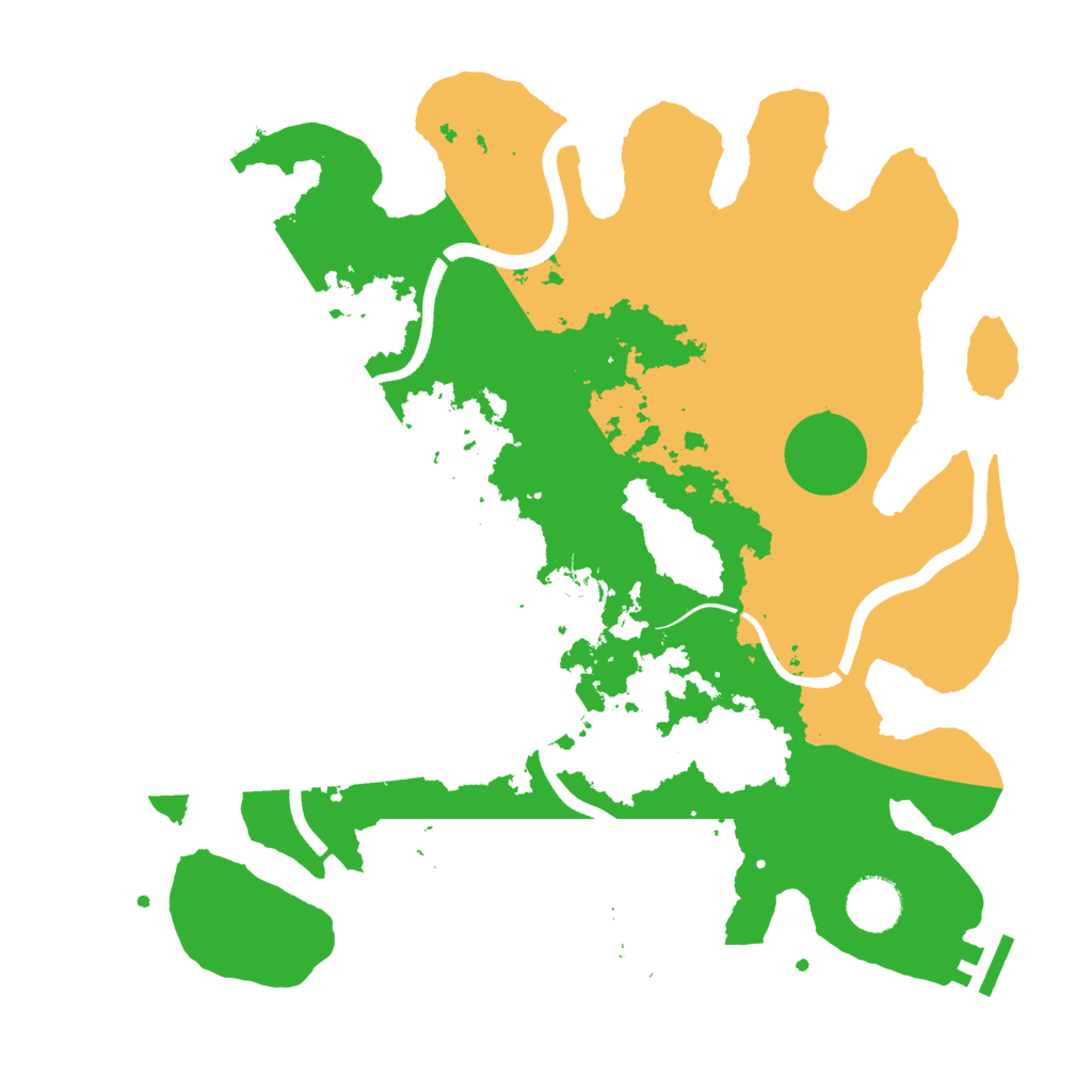 Biome Rust Map: Procedural Map, Size: 3500, Seed: 174012999