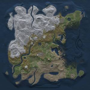 Thumbnail Rust Map: Procedural Map, Size: 4250, Seed: 1942703750, 17 Monuments